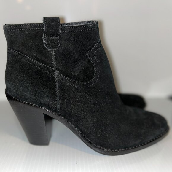 ASH Ivana Black Suede Ankle Boot, Size 8.5 - Picture 1 of 8